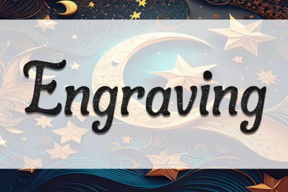 Celestial Elegance: The Art of the Engraving Font