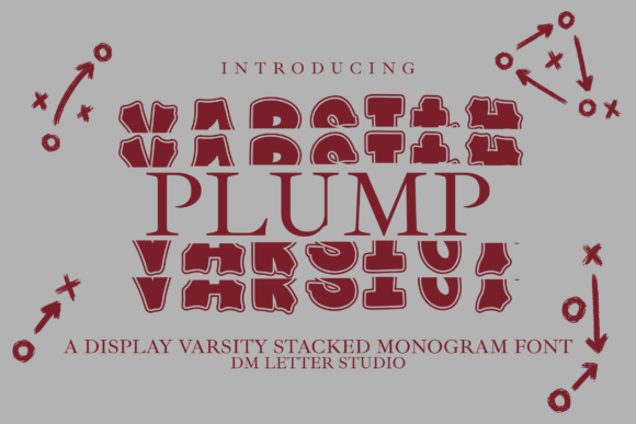 Plump Stacked Monogram: A Bold Typography Choice