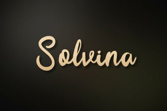 Solvina: Crafting Elegance with a Luxury Script Typeface